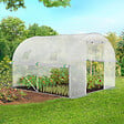ID MARKET - Bâche de rechange pour serre de jardin tunnel 6m² 3 x 2 x 2 m anti-UV avec porte et fenêtres ROMA blanche toutes saisons - vignette