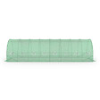 ID MARKET - Bâche de rechange pour serre de jardin tunnel 24m² 8 x 3 x 2 m anti-UV avec porte et fenêtres DES ANDES verte - vignette