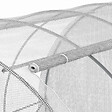 ID MARKET - Bâche de rechange pour serre de jardin tunnel 12m² 4 x 3 x 2 m anti-UV avec porte et fenêtres ZEBRA blanche toutes saisons - vignette