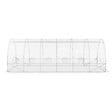 ID MARKET - Bâche de rechange pour serre de jardin tunnel 18m² 6 x 3 x 2 m anti-UV avec porte et fenêtres CRIMÉE blanche - vignette
