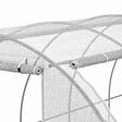 ID MARKET - Bâche de rechange pour serre de jardin tunnel 18m² 6 x 3 x 2 m anti-UV avec porte et fenêtres CRIMÉE blanche toutes saisons - vignette
