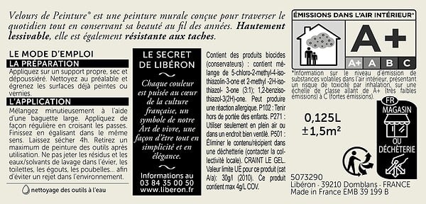 LIBERON - Velours de peinture monnaie du pape 0,5l - large