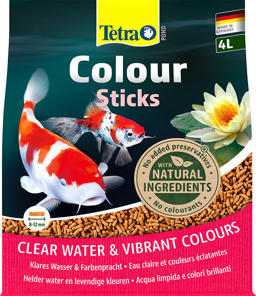 TETRA - Aliment flottant poissons bassin - Bâtonnets colorants - 4L - large