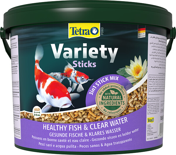 TETRA - Bâtonnets Variété pour poissons de bassin - 10L - large
