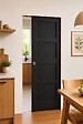 GD MENUISERIES - Porte Coulissante Telia noir 4 panneaux H204 x L83 cm, Galandage - vignette