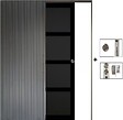 GD MENUISERIES - Porte Coulissante Telia noir 4 panneaux H204 x L83 cm, Galandage - vignette
