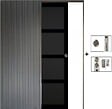 GD MENUISERIES - Porte Coulissante Telia noir 4 panneaux H204 x L73 cm, Galandage - vignette
