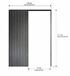 GD MENUISERIES - Porte Coulissante Telia noir 4 panneaux H204 x L73 cm, Galandage - vignette