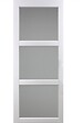 GD MENUISERIES - Porte Coulissante Kenya blanc Vitrée H204 x L73 cm, serrure condamnation - vignette