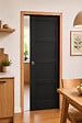 GD MENUISERIES - Porte Coulissante Telia noir 4 panneaux H204 x L83 cm, Galandage, kit finition - vignette