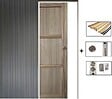 GD MENUISERIES - Porte Coulissante bois Frake 3 Panneaux H204 x L73 cm, Galandage, kit de finition - vignette