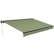 OVIALA - Store banne semi-intégral 2,5 x 2 m en aluminium vert cactus - Brehat - vignette