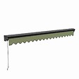 OVIALA - Store banne semi-intégral 2,5 x 2 m en aluminium vert cactus - Brehat - vignette