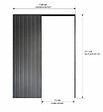 GD MENUISERIES - Porte Coulissante Telia Noir Vitrée H204 x L73 cm, Galandage, kit de finition - vignette