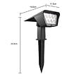 LUMI JARDIN - 2 Spots solaires projecteurs CURTIS 200LM - vignette