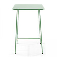 OVIALA - Table haute de jardin carrée en acier vert sauge 70cm - Palavas - vignette