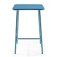 OVIALA - Table haute de jardin carrée en acier bleu pacific - Palavas - vignette