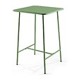 OVIALA - Table haute de jardin carrée en acier vert cactus - Palavas - vignette