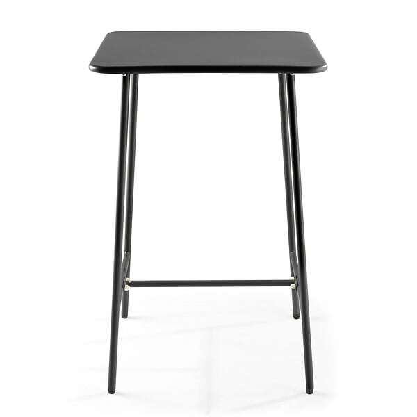 OVIALA - Table de bar carrée en acier gris anthracite - Palavas - large