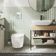GROHE - Pack WC suspendu sans bride Start Round Ceramic  + abattant frein de chute + Bâti-support mur + Plaque chromé - vignette