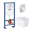 GROHE - Grohe Pack WC suspendu sans bride Essence + abattant + plaque chromée + bâti Grohe - vignette