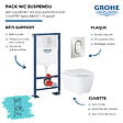GROHE - Grohe Pack WC suspendu sans bride Essence + abattant + plaque chromée + bâti Grohe - vignette