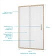 AURLANE - Porte de douche 120 coulissante HINATA - style Japandi courbes douces - Cadre effet Bois - Verre 6mm - vignette