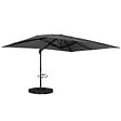 ID MARKET - Parasol déporté inclinable rotatif 360 CALVI gris 3x4 M avec 4 dalles et housse - vignette