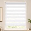 VOUNOT - Store enrouleur jour nuit double 100x150cm Blanc - vignette