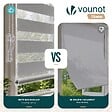 VOUNOT - Store enrouleur jour nuit double 90x150cm Gris - vignette