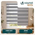 VOUNOT - Store enrouleur jour nuit double 50x150cm Gris - vignette