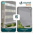 VOUNOT - Store enrouleur jour nuit double 50x150cm Gris - vignette
