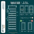 VOUNOT - Lot de 2 Store enrouleur jour nuit double 50x150cm Gris - vignette