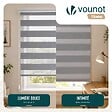 VOUNOT - Lot de 2 Store enrouleur jour nuit double 80x150cm Gris - vignette