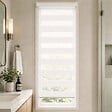 VOUNOT - Store enrouleur jour nuit double 55x150cm Blanc - vignette