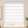 VOUNOT - Store enrouleur jour nuit double 80x150cm Blanc - vignette