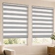 VOUNOT - Lot de 2 Store enrouleur jour nuit double 90x150cm Gris - vignette