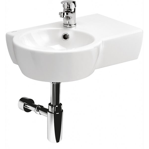 CERSANIT - Lavabo gain de place 49.5 cm avec vasque décentrée à gauche - Nano - large