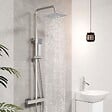 AICA SANITAIRE - Colonne de douche thermostatique 200 mm-Chrome-Laiton & Inox - vignette