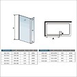 AICA SANITAIRE - Paroi de douche à l'italienne 100x200cm Modèle Brume avec retour pivotant 30x200cm, verre 8mm trempé, avec barre de fixation 140cm en carré - vignette