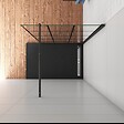 AICA SANITAIRE - Paroi De Douche Noire 140x200cm Paroi De Douche À L'italienne En 8mm Verre Coloré Avec Une Barre De Fixation extensible en cylindrique - vignette