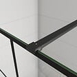 AICA SANITAIRE - Paroi De Douche Noire 120x200cm Paroi De Douche À L'italienne En 8mm Verre Coloré Avec Une Barre De Fixation Noire 140cm recoupable - vignette