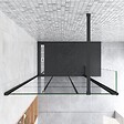AICA SANITAIRE - Paroi de douche à l'italienne 120+30x200cm en verre coloré avec un retour pivotant 30cm et une barre de fixation en 140cm - vignette