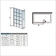AICA SANITAIRE - Paroi de douche à l'italienne 100+30x200cm en verre coloré avec un retour pivotant 30cm et une barre de fixation en 90cm - vignette