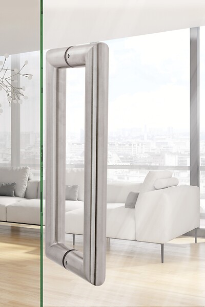 HERACLES - Ensemble de poignées droite angles vifs Série 221 D 19x230mm - HERACLES - B-INOX-PT302 - large