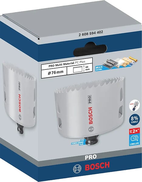BOSCH - Scie trépan pro bimatière PC plus multimatériau 76mm - BOSCH - 2608594402 - large