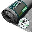 VOUNOT - Brise vue occultant en HDPE 90g/m² 1.5x20m avec attaches de fixation gris - vignette