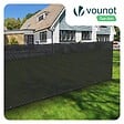 VOUNOT - Brise vue occultant en HDPE 90g/m² 1x20m avec attaches de fixation anthracite - vignette