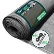 VOUNOT - Brise vue occultant en HDPE 90g/m² 1.8x20m avec attaches de fixation gris - vignette
