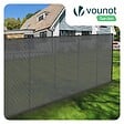 VOUNOT - Brise vue occultant en HDPE 90g/m² 1.8x20m avec attaches de fixation gris - vignette